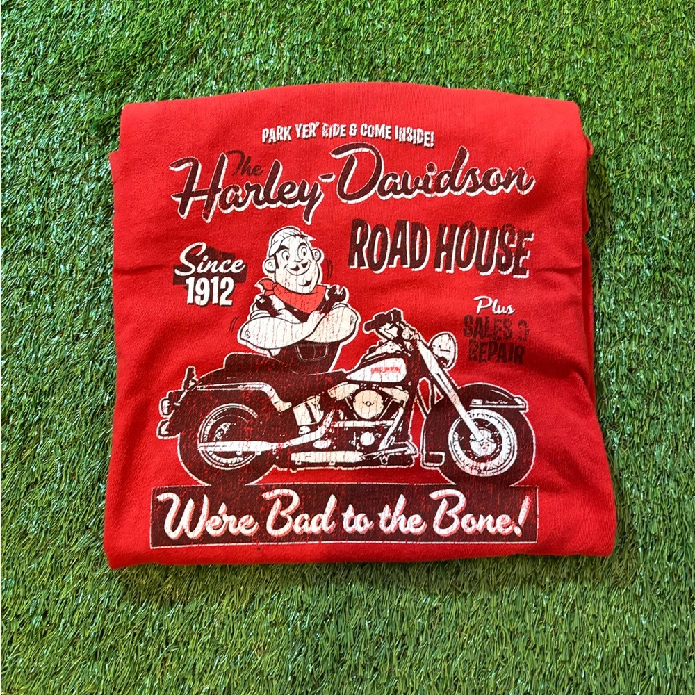 Red Vintage Harley Davidson T-shirt